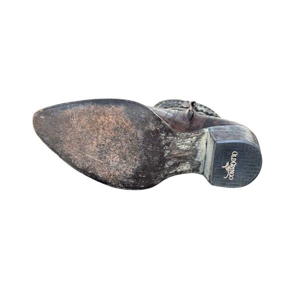 Old Gringo Mini Belinda Brown Leather Studded Ankle Boot Western Women Size 9 B - Picture 8 of 10